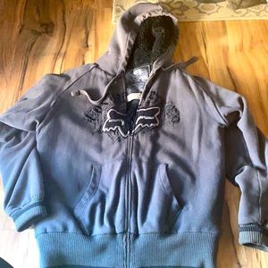 Men’s Fox zip up hoodie large
